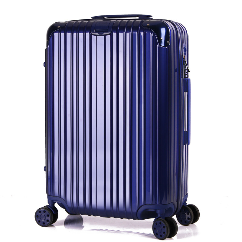 京嶸保羅行李箱萬(wàn)向輪拉桿箱旅行箱男女密碼箱商務(wù)登機(jī)箱20 24 28寸箱包 深海藍(lán)(經(jīng)典拉鏈款) 20寸