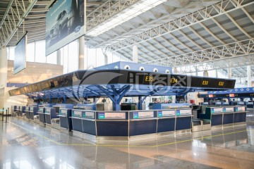 機(jī)場旅客服務(wù)值機(jī)柜臺行李托運(yùn)處圖片素材下載 科學(xué)技術(shù)素材下的交通運(yùn)輸圖片素材